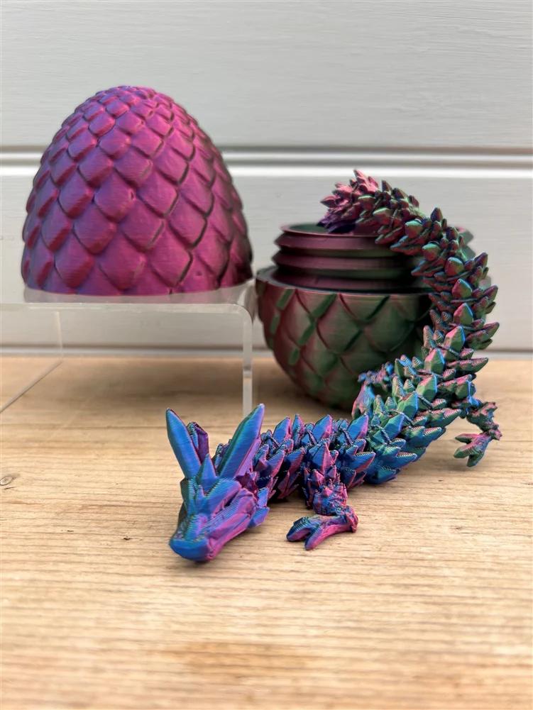 3D Printed Dragon in Egg - various colours