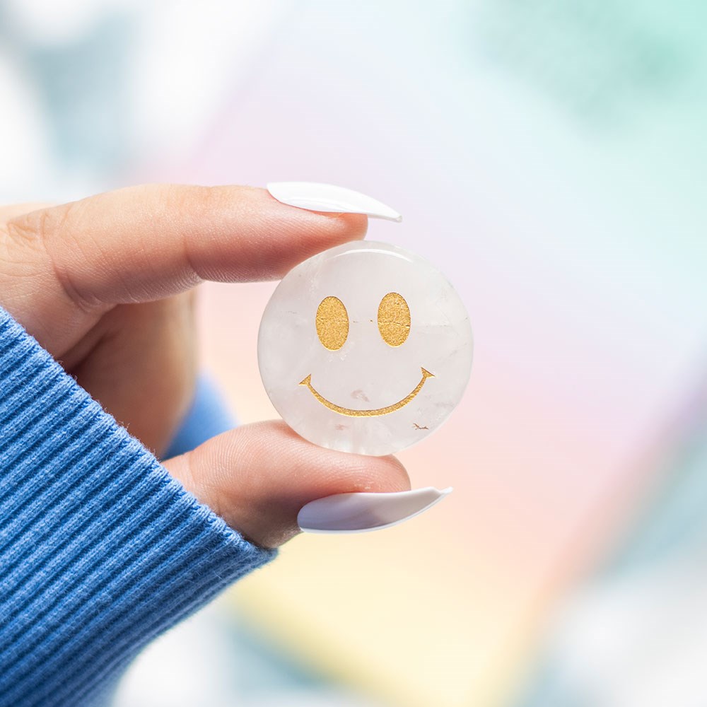 Happy Face Crystal Token