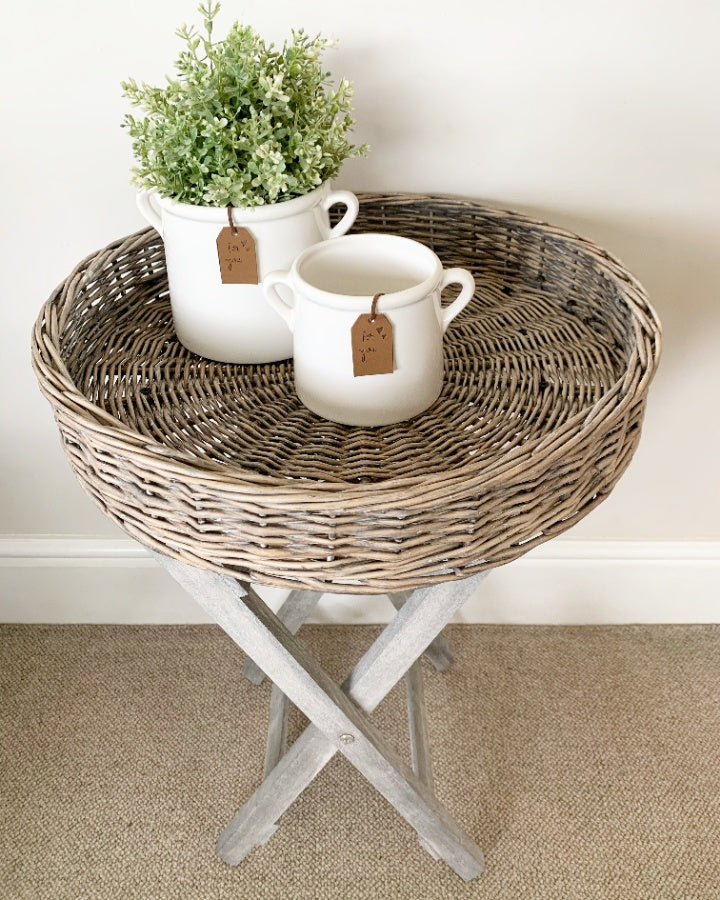 Round Wicker Table