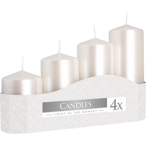 Pillar Candles - Set of 4 in 7 colours