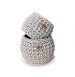 Load image into Gallery viewer, Handmade Cotton Cord Storage Baskets - Cappuccino
