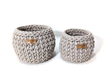 Load image into Gallery viewer, Handmade Cotton Cord Storage Baskets - Cappuccino
