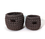 Load image into Gallery viewer, Handmade Cotton Cord Storage Baskets - Mokka
