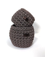 Load image into Gallery viewer, Handmade Cotton Cord Storage Baskets - Mokka
