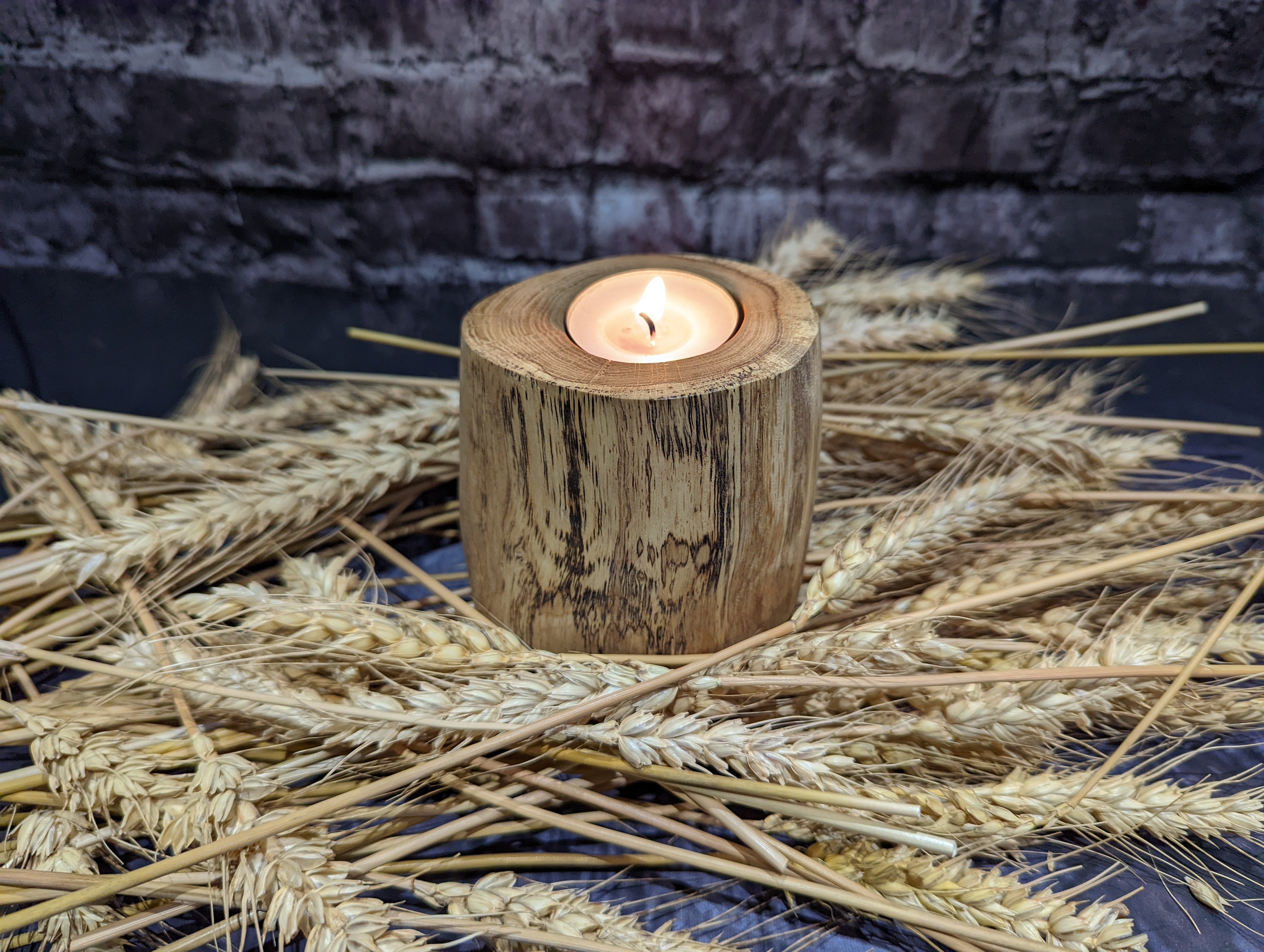 Handmade Oak Tealight Holders - Single