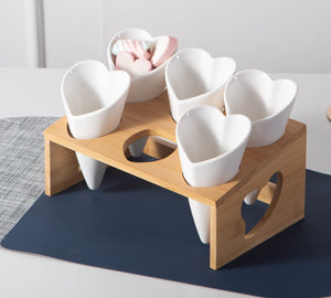 Ceramic Heart Snacking Station